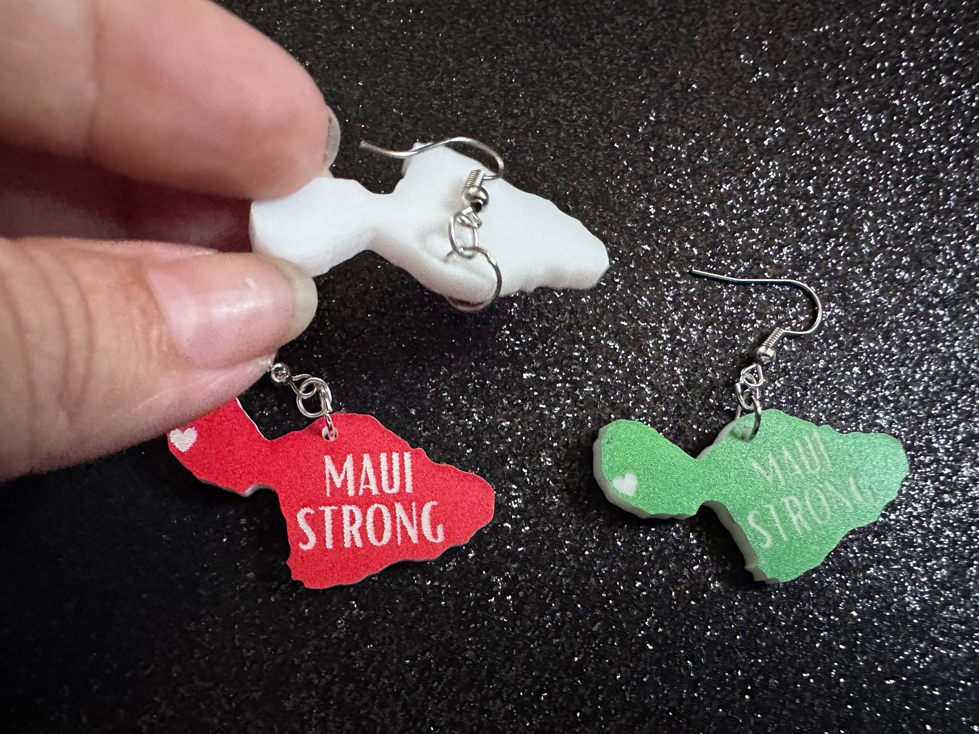 Maui Earrings: Laser Cut Acrylic Maui Earrings, Maui Strong, Lahaina Fire, Good Cause Earrings, Hawaii, Aloha, Best Gifts for Her/Him/Them