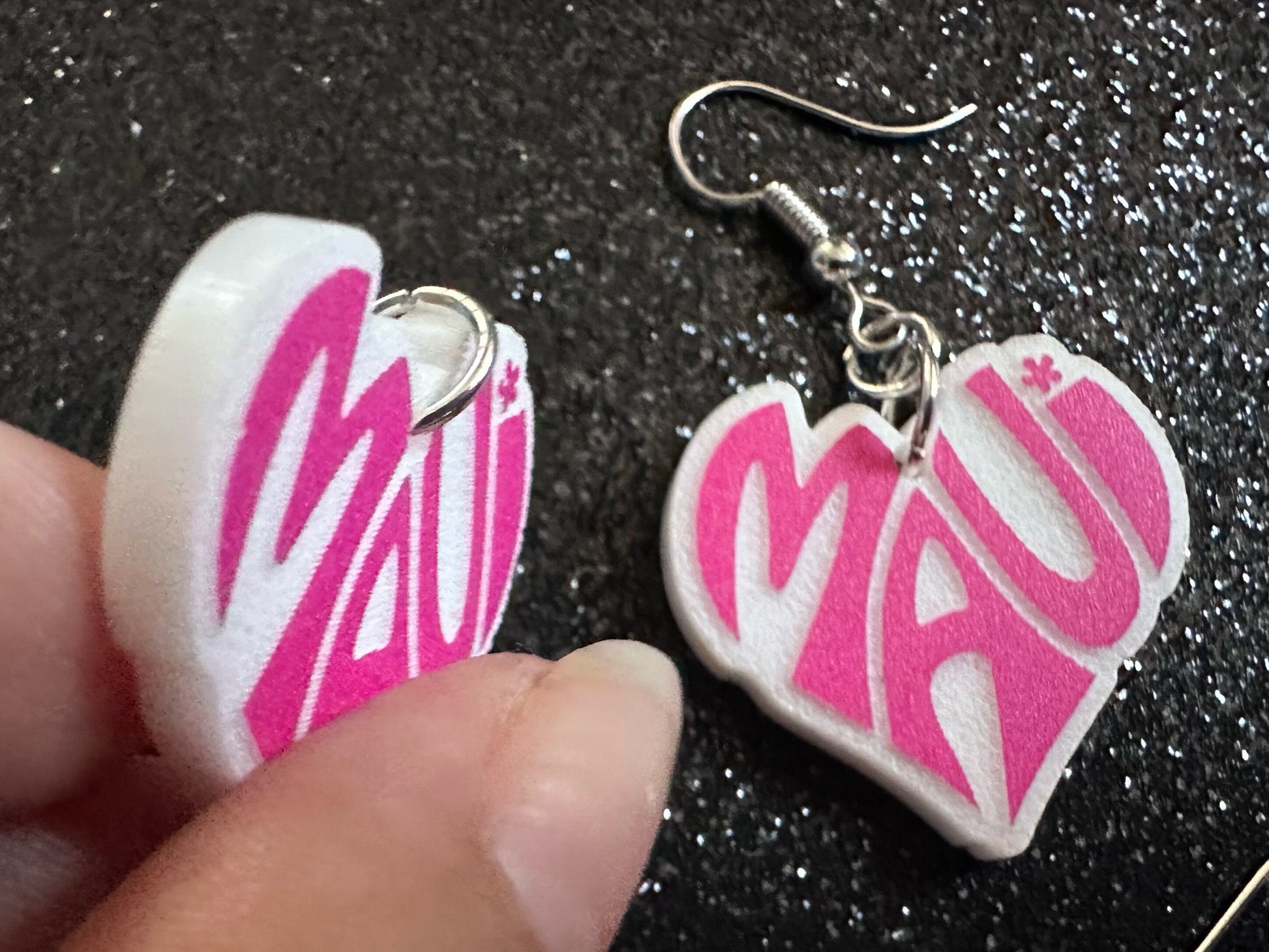 Maui Earrings: Laser Cut Acrylic Maui Earrings, Maui Strong, Lahaina Fire, Good Cause Earrings, Hawaii, Aloha, Best Gifts for Her/Him/Them