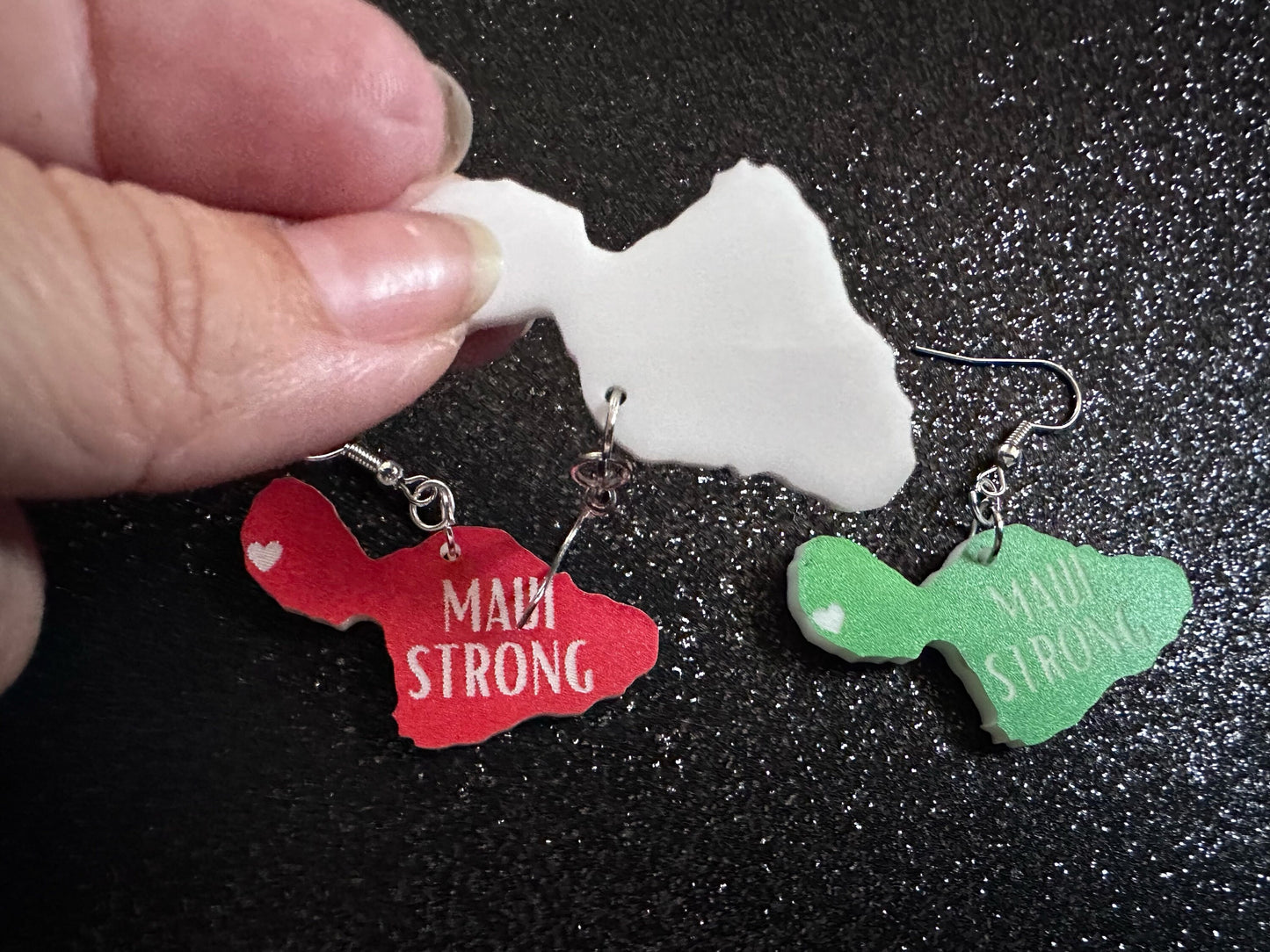 Maui Earrings: Laser Cut Acrylic Maui Earrings, Maui Strong, Lahaina Fire, Good Cause Earrings, Hawaii, Aloha, Best Gifts for Her/Him/Them