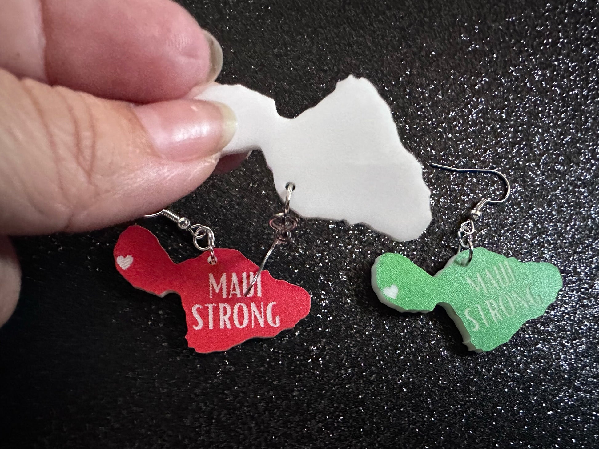 Maui Earrings: Laser Cut Acrylic Maui Earrings, Maui Strong, Lahaina Fire, Good Cause Earrings, Hawaii, Aloha, Best Gifts for Her/Him/Them