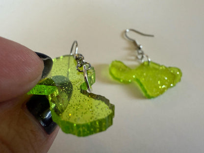 Maui Earrings: Laser Cut Acrylic Maui Earrings, Maui Strong, Lahaina Fire, Good Cause Earrings, Hawaii, Aloha, Best Gifts for Her/Him/Them