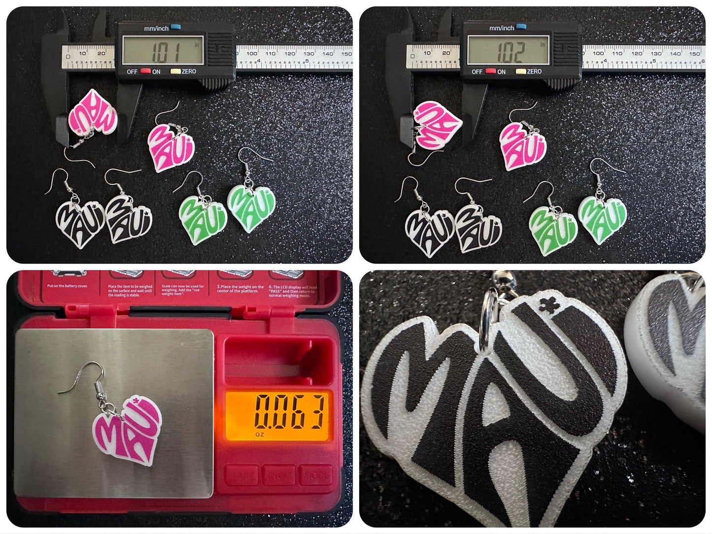 Maui Earrings: Laser Cut Acrylic Maui Earrings, Maui Strong, Lahaina Fire, Good Cause Earrings, Hawaii, Aloha, Best Gifts for Her/Him/Them