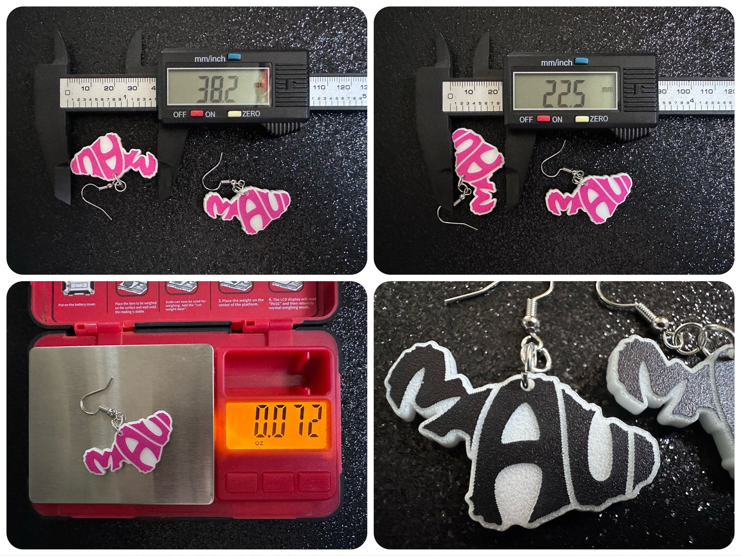 Maui Earrings: Laser Cut Acrylic Maui Earrings, Maui Strong, Lahaina Fire, Good Cause Earrings, Hawaii, Aloha, Best Gifts for Her/Him/Them