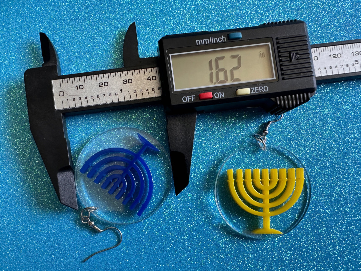 Menorah Earrings: Laser Cut Acrylic Menorahs, Hanukkah, Jewish Celebration, Israel, Candles, Holiday, Festive, Gifts for Her/Him/Them