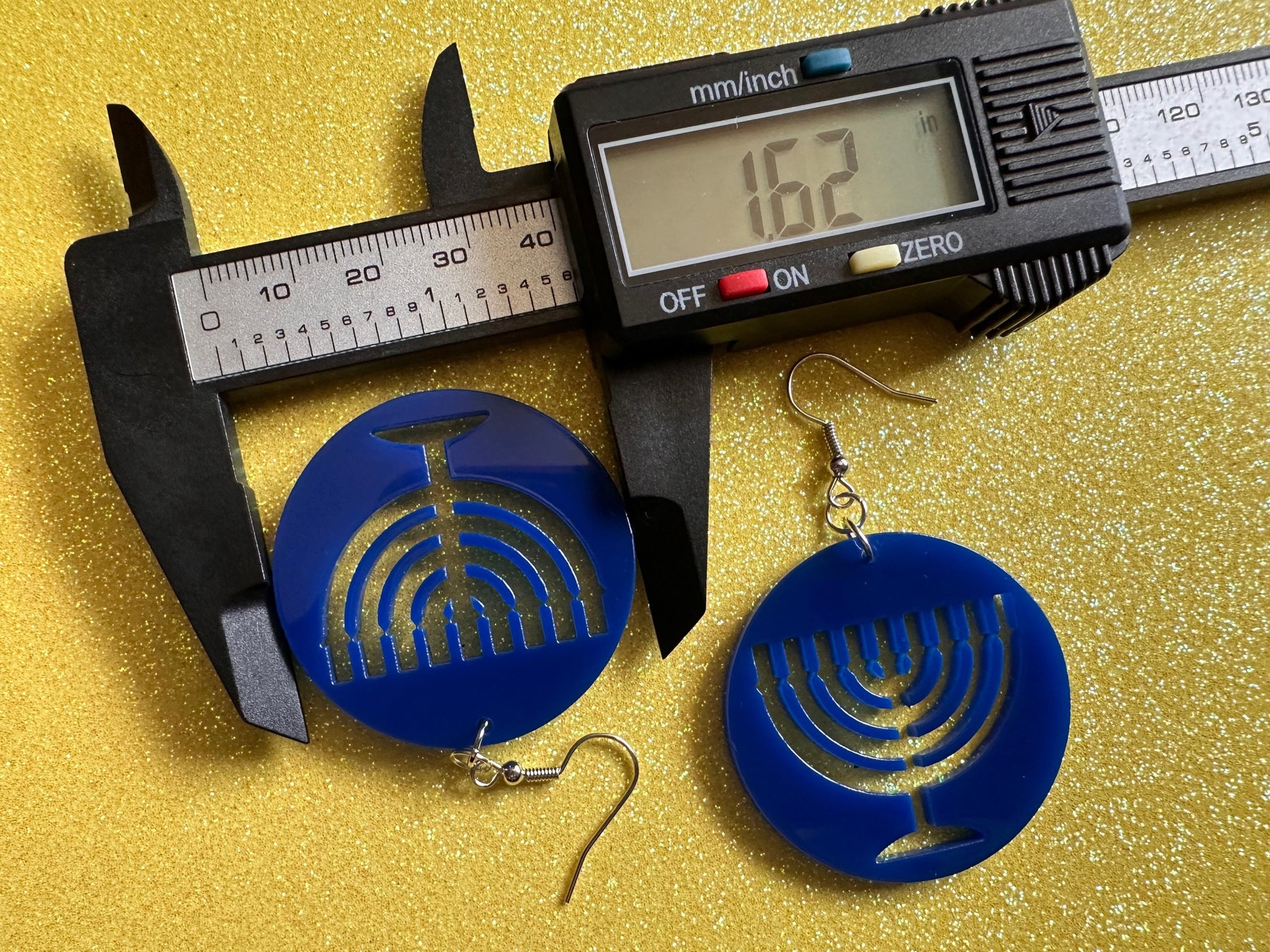 Menorah Earrings: Laser Cut Acrylic Menorahs, Hanukkah, Jewish Celebration, Israel, Candles, Holiday, Festive, Gifts for Her/Him/Them