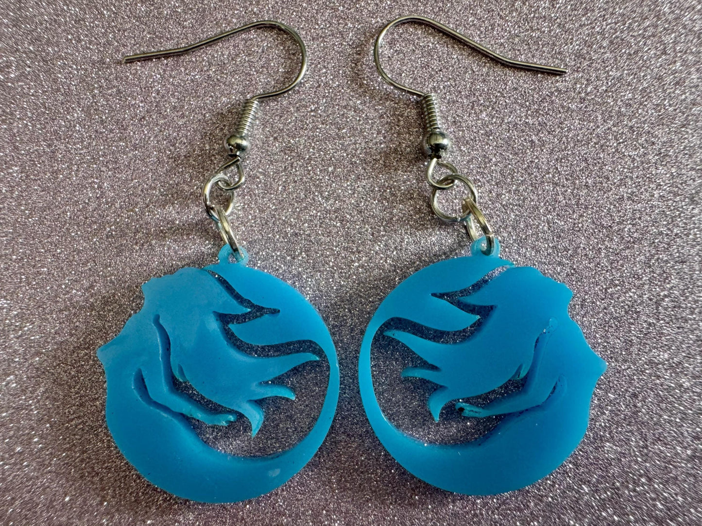 Mermaid Tail Earrings: Lase Cut Acrylic Mermaid Tails, Mermaid Scales, Mermaids, Ocean, Aquatic, Magic, Novelty, Best Gifts for Her/Him/Them