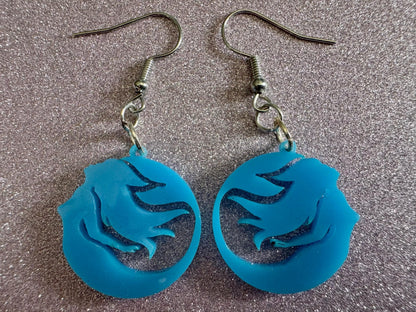 Mermaid Tail Earrings: Lase Cut Acrylic Mermaid Tails, Mermaid Scales, Mermaids, Ocean, Aquatic, Magic, Novelty, Best Gifts for Her/Him/Them