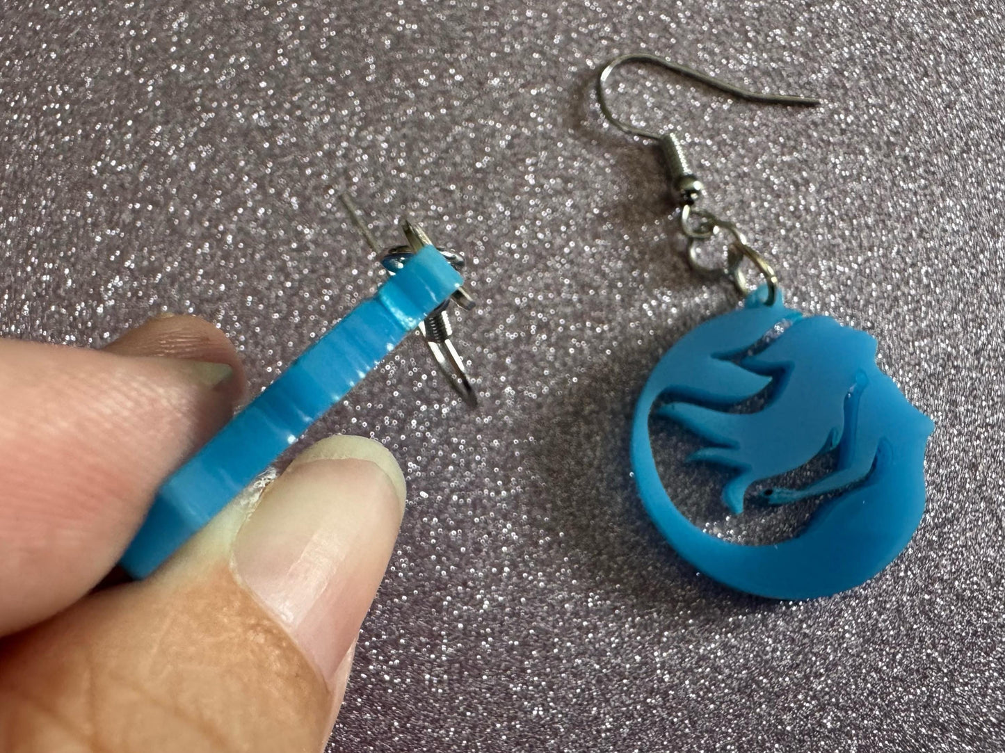 Mermaid Tail Earrings: Lase Cut Acrylic Mermaid Tails, Mermaid Scales, Mermaids, Ocean, Aquatic, Magic, Novelty, Best Gifts for Her/Him/Them