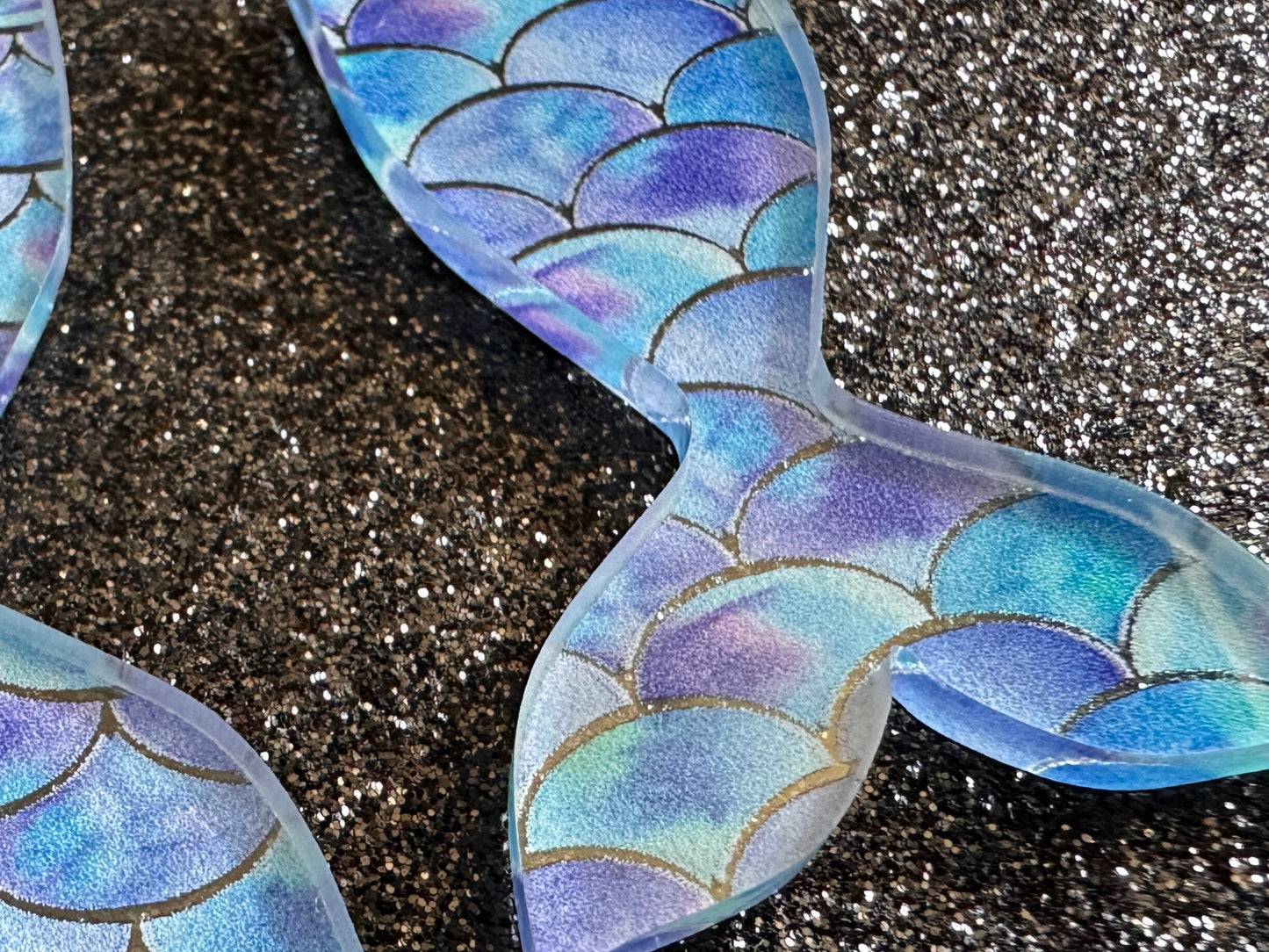 Mermaid Tail Earrings: Lase Cut Acrylic Mermaid Tails, Mermaid Scales, Mermaids, Ocean, Aquatic, Magic, Novelty, Best Gifts for Her/Him/Them