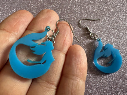 Mermaid Tail Earrings: Lase Cut Acrylic Mermaid Tails, Mermaid Scales, Mermaids, Ocean, Aquatic, Magic, Novelty, Best Gifts for Her/Him/Them