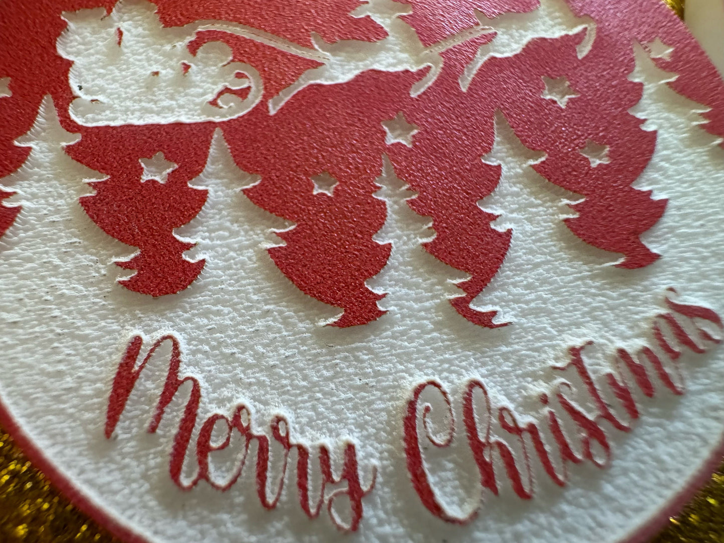 Merry Christmas Earrings: Laser Cut Acrylic Xmas Earrings, X-mas, Winter Holidays, Santa Claus, Snow, Presents, Best Gifts for Her/Him/Them