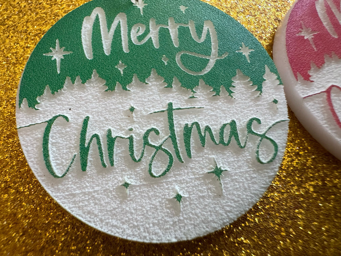 Merry Christmas Earrings: Laser Cut Acrylic Xmas Earrings, X-mas, Winter Holidays, Santa Claus, Snow, Presents, Best Gifts for Her/Him/Them