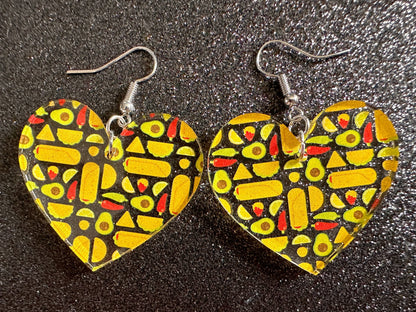 Mexican Food Earrings: Laser Cut Acrylic Tacos, Burritos, Guacamole, Avocado, Chips, Chili Pepper, Lime, Cuisine Best Gifts for Her/Him/Them