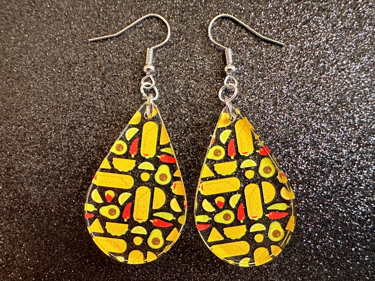 Mexican Food Earrings: Laser Cut Acrylic Tacos, Burritos, Guacamole, Avocado, Chips, Chili Pepper, Lime, Cuisine Best Gifts for Her/Him/Them