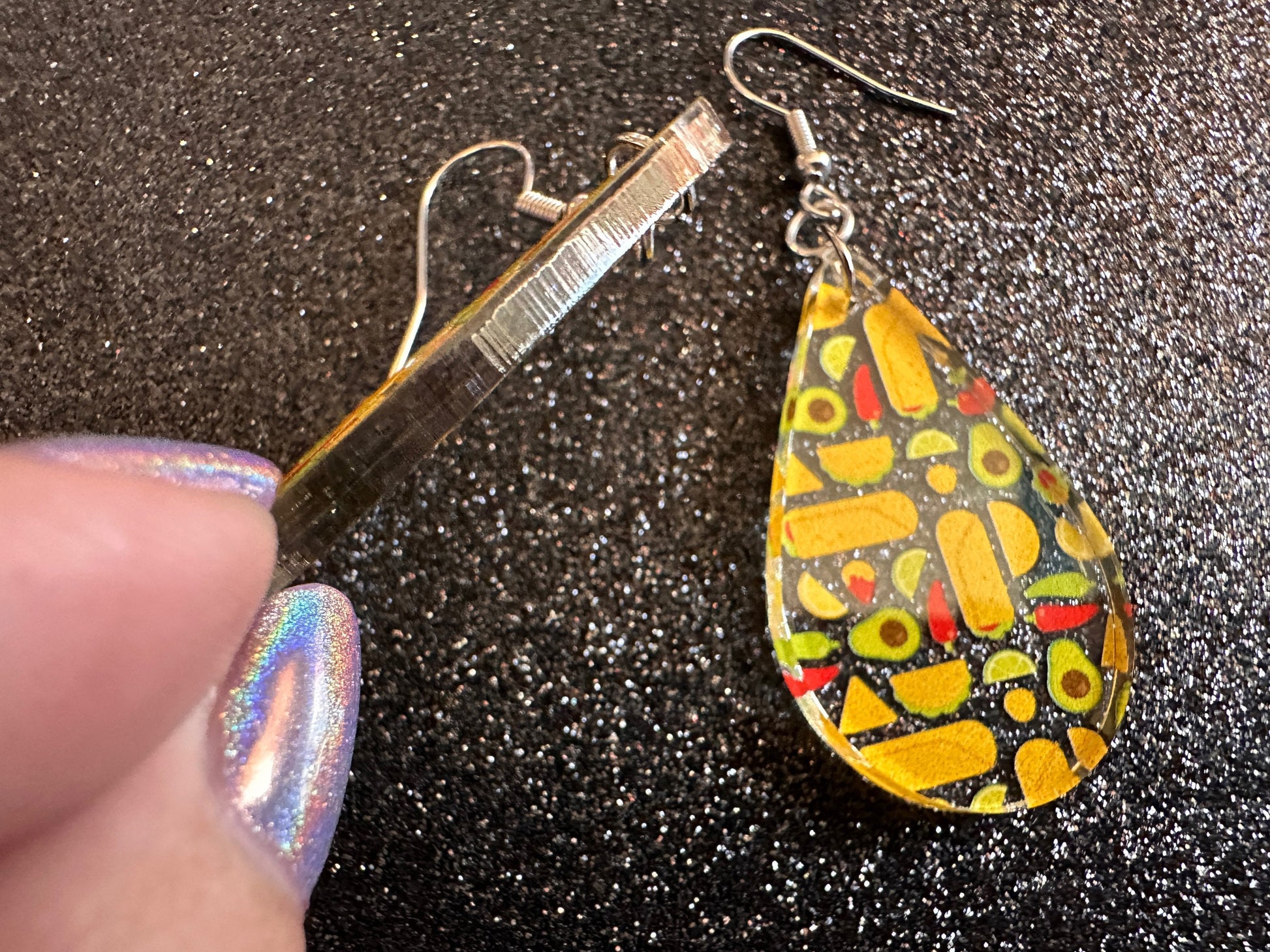 Mexican Food Earrings: Laser Cut Acrylic Tacos, Burritos, Guacamole, Avocado, Chips, Chili Pepper, Lime, Cuisine Best Gifts for Her/Him/Them
