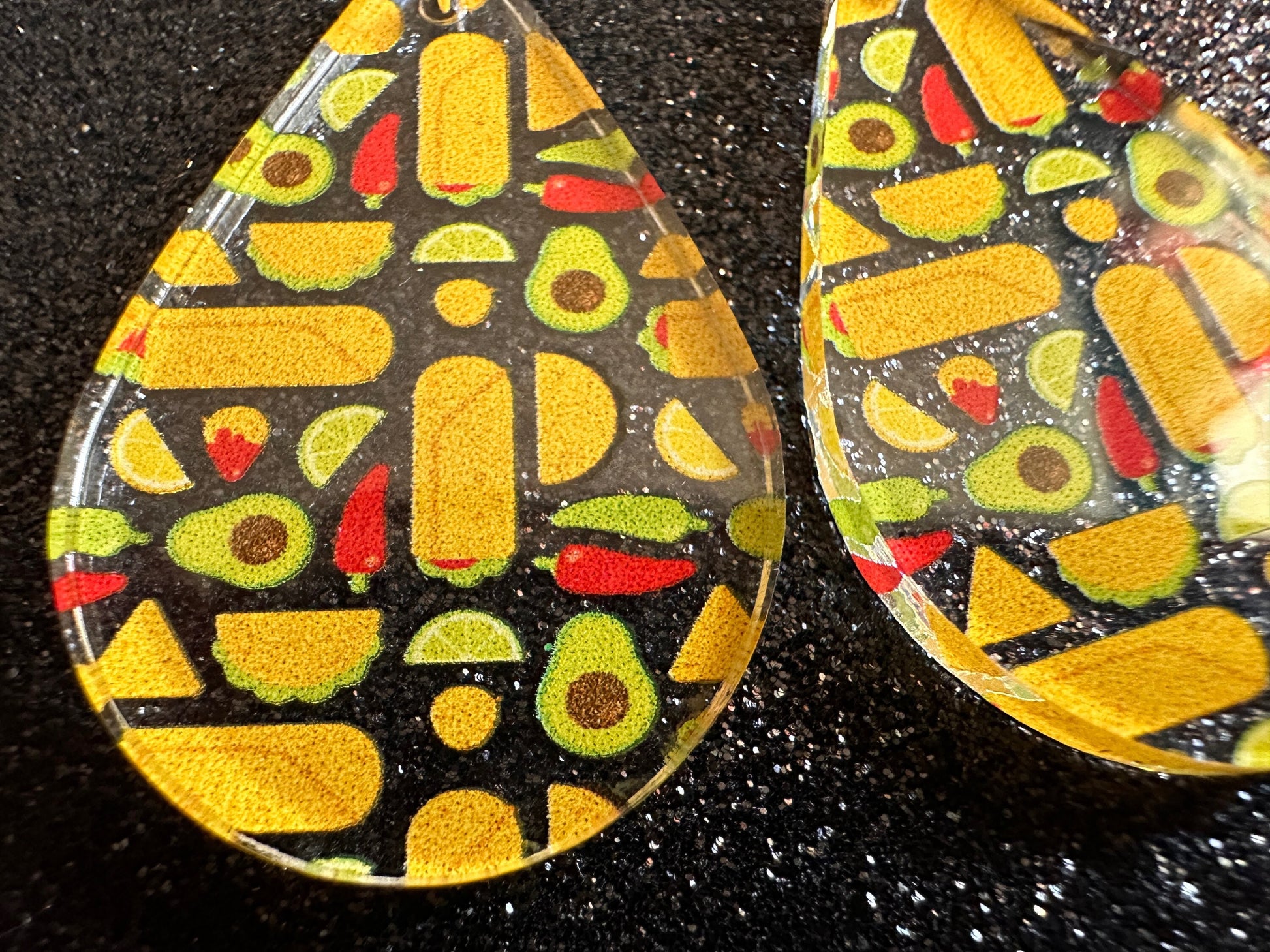Mexican Food Earrings: Laser Cut Acrylic Tacos, Burritos, Guacamole, Avocado, Chips, Chili Pepper, Lime, Cuisine Best Gifts for Her/Him/Them