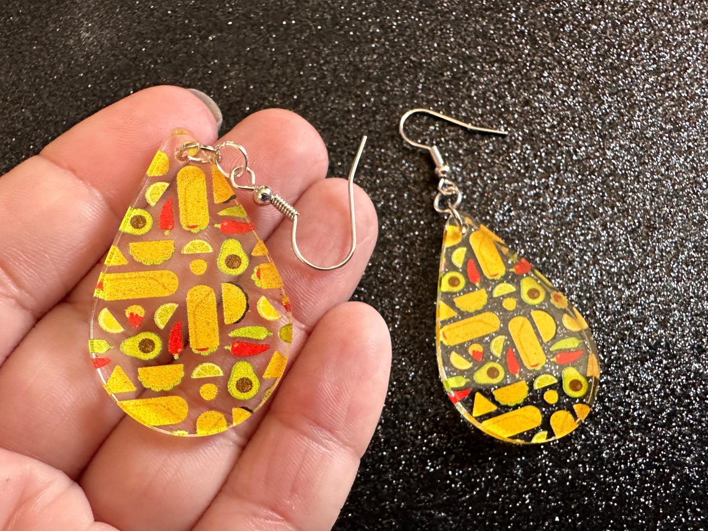 Mexican Food Earrings: Laser Cut Acrylic Tacos, Burritos, Guacamole, Avocado, Chips, Chili Pepper, Lime, Cuisine Best Gifts for Her/Him/Them