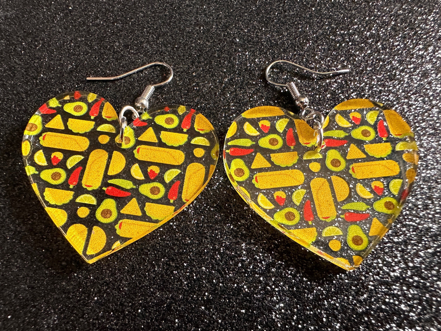 Mexican Food Earrings: Laser Cut Acrylic Tacos, Burritos, Guacamole, Avocado, Chips, Chili Pepper, Lime, Cuisine Best Gifts for Her/Him/Them