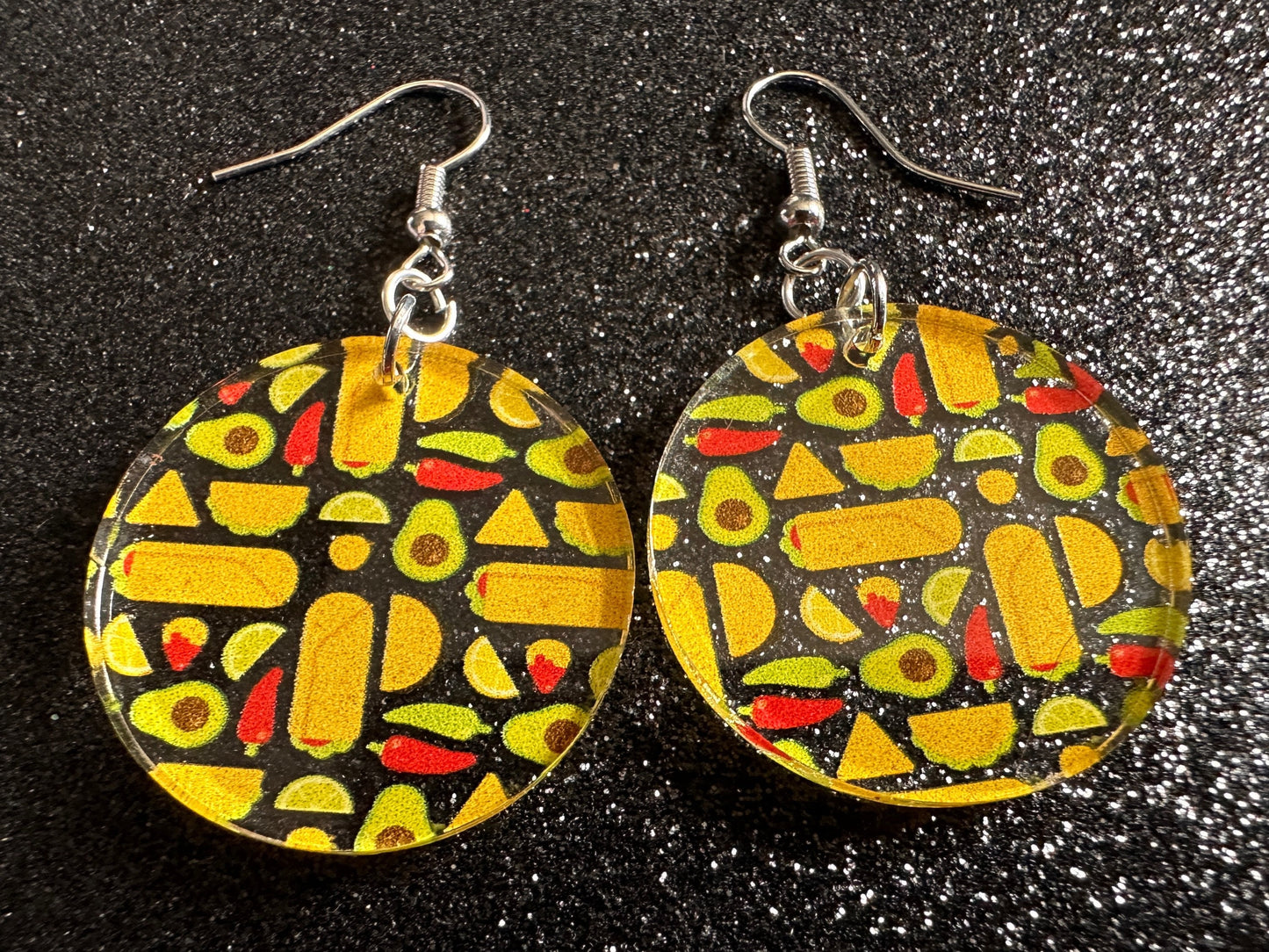 Mexican Food Earrings: Laser Cut Acrylic Tacos, Burritos, Guacamole, Avocado, Chips, Chili Pepper, Lime, Cuisine Best Gifts for Her/Him/Them
