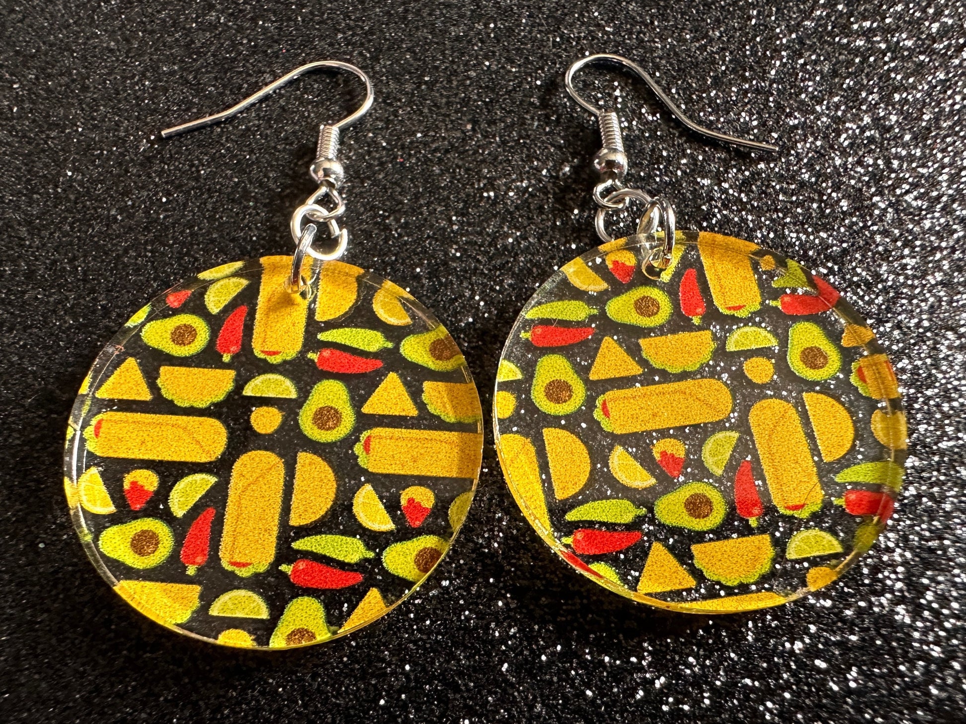 Mexican Food Earrings: Laser Cut Acrylic Tacos, Burritos, Guacamole, Avocado, Chips, Chili Pepper, Lime, Cuisine Best Gifts for Her/Him/Them