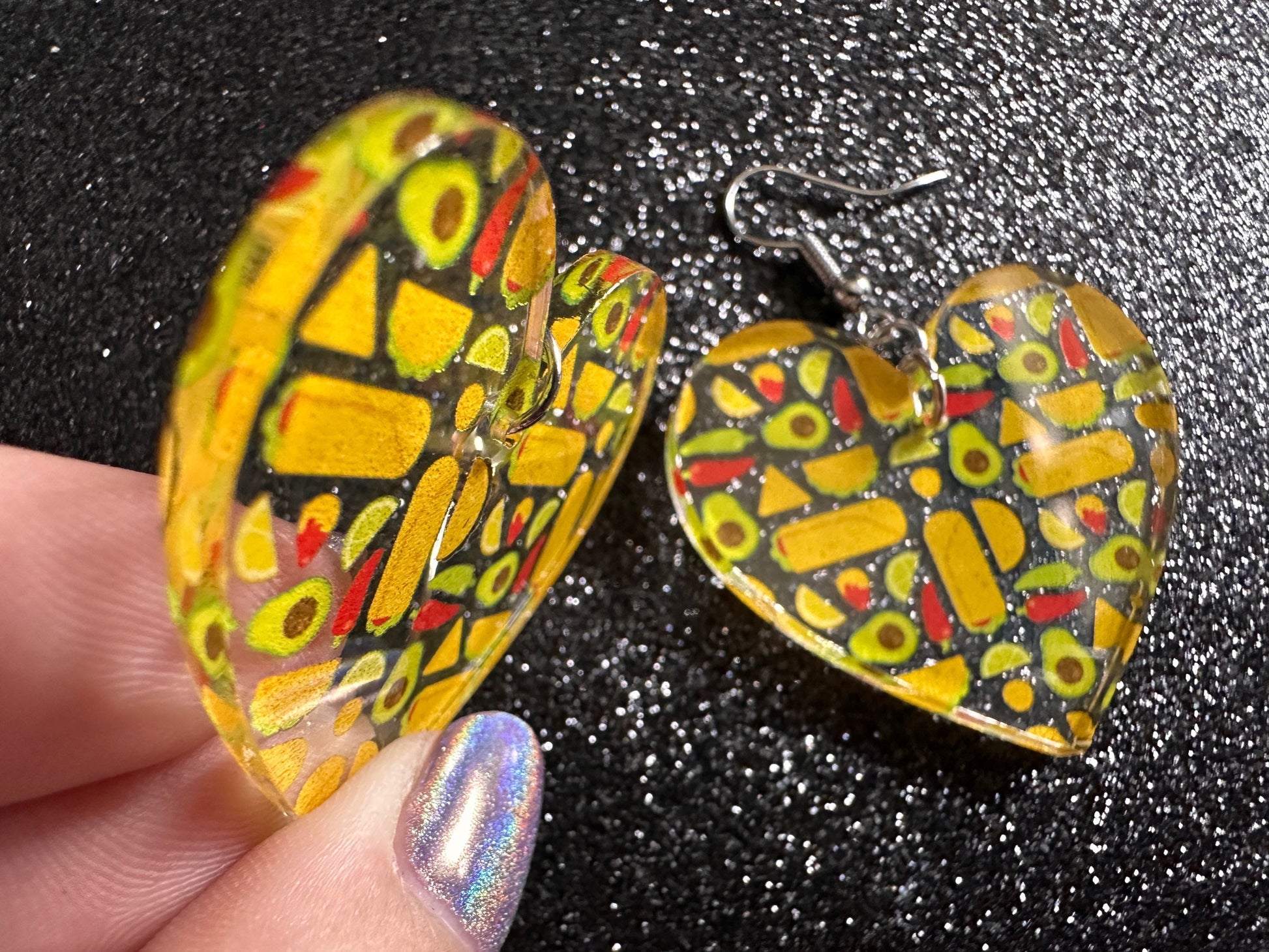 Mexican Food Earrings: Laser Cut Acrylic Tacos, Burritos, Guacamole, Avocado, Chips, Chili Pepper, Lime, Cuisine Best Gifts for Her/Him/Them
