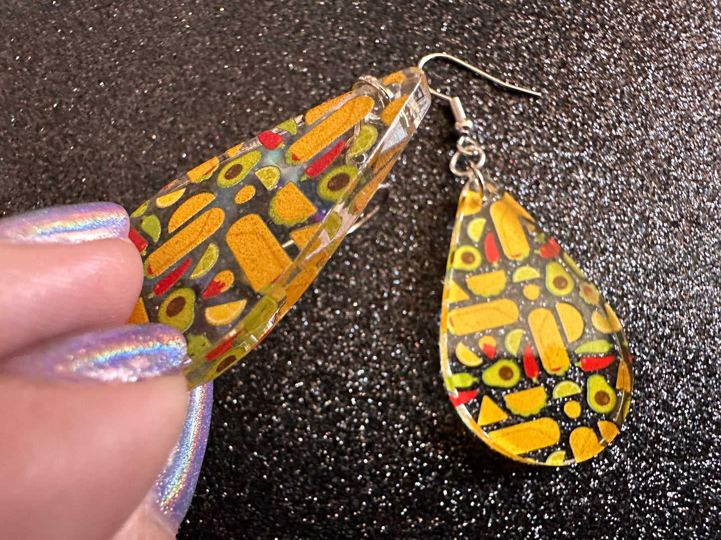 Mexican Food Earrings: Laser Cut Acrylic Tacos, Burritos, Guacamole, Avocado, Chips, Chili Pepper, Lime, Cuisine Best Gifts for Her/Him/Them
