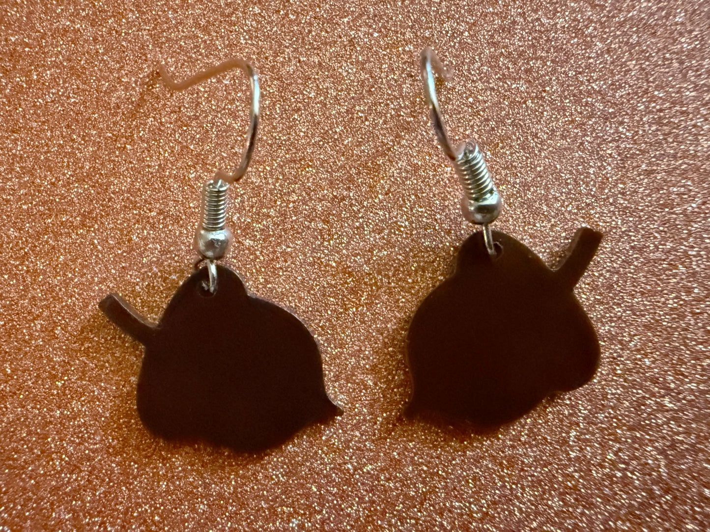 Mini Acorn Earrings: Laser Cut Acrylic Acorns, Forest, Fall, Autumn, Nuts, Nature, Squirrel, Holidays, Novelty, Gifts for Her/Him/Them