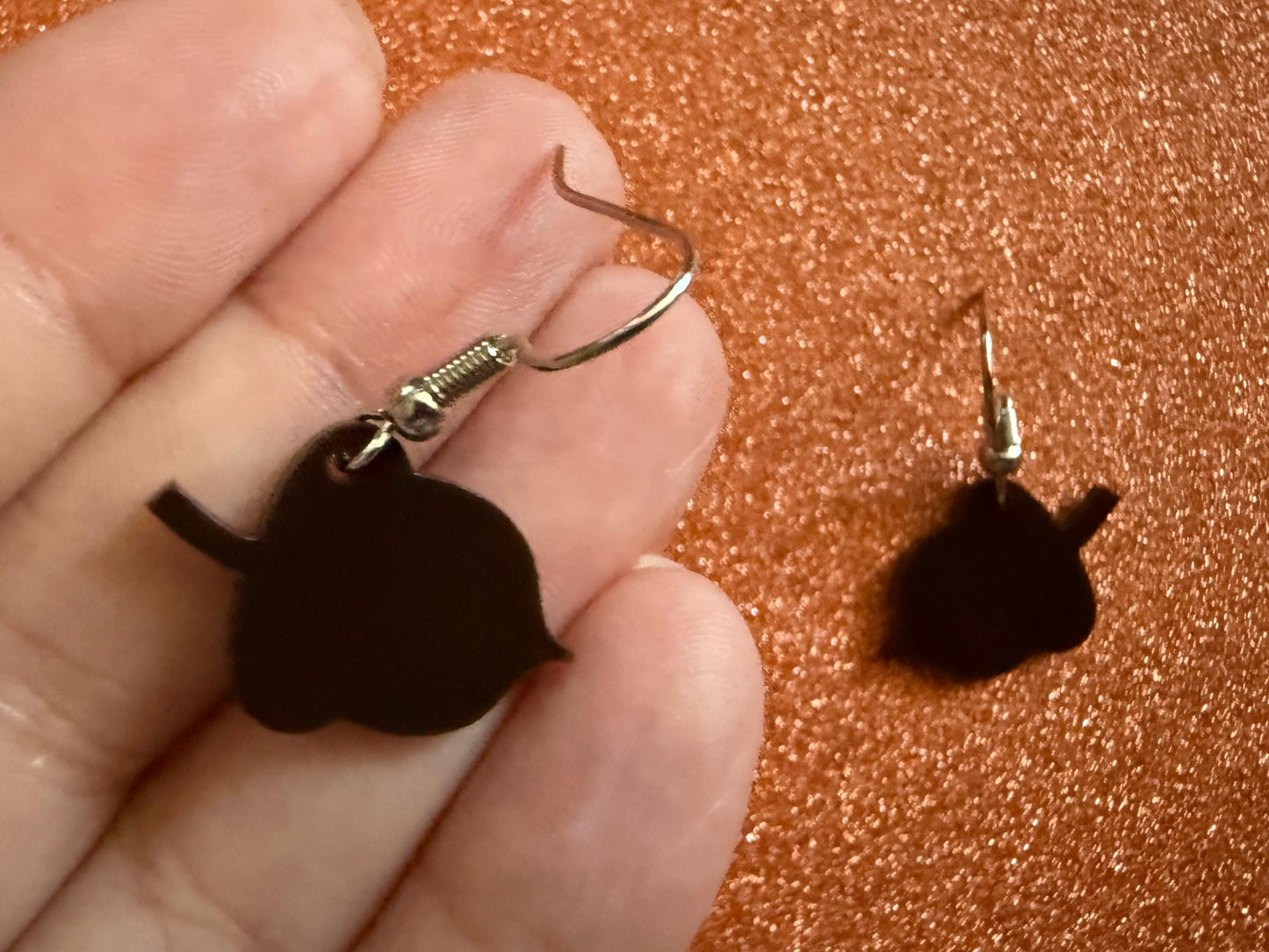 Mini Acorn Earrings: Laser Cut Acrylic Acorns, Forest, Fall, Autumn, Nuts, Nature, Squirrel, Holidays, Novelty, Gifts for Her/Him/Them