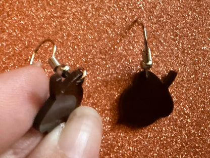 Mini Acorn Earrings: Laser Cut Acrylic Acorns, Forest, Fall, Autumn, Nuts, Nature, Squirrel, Holidays, Novelty, Gifts for Her/Him/Them