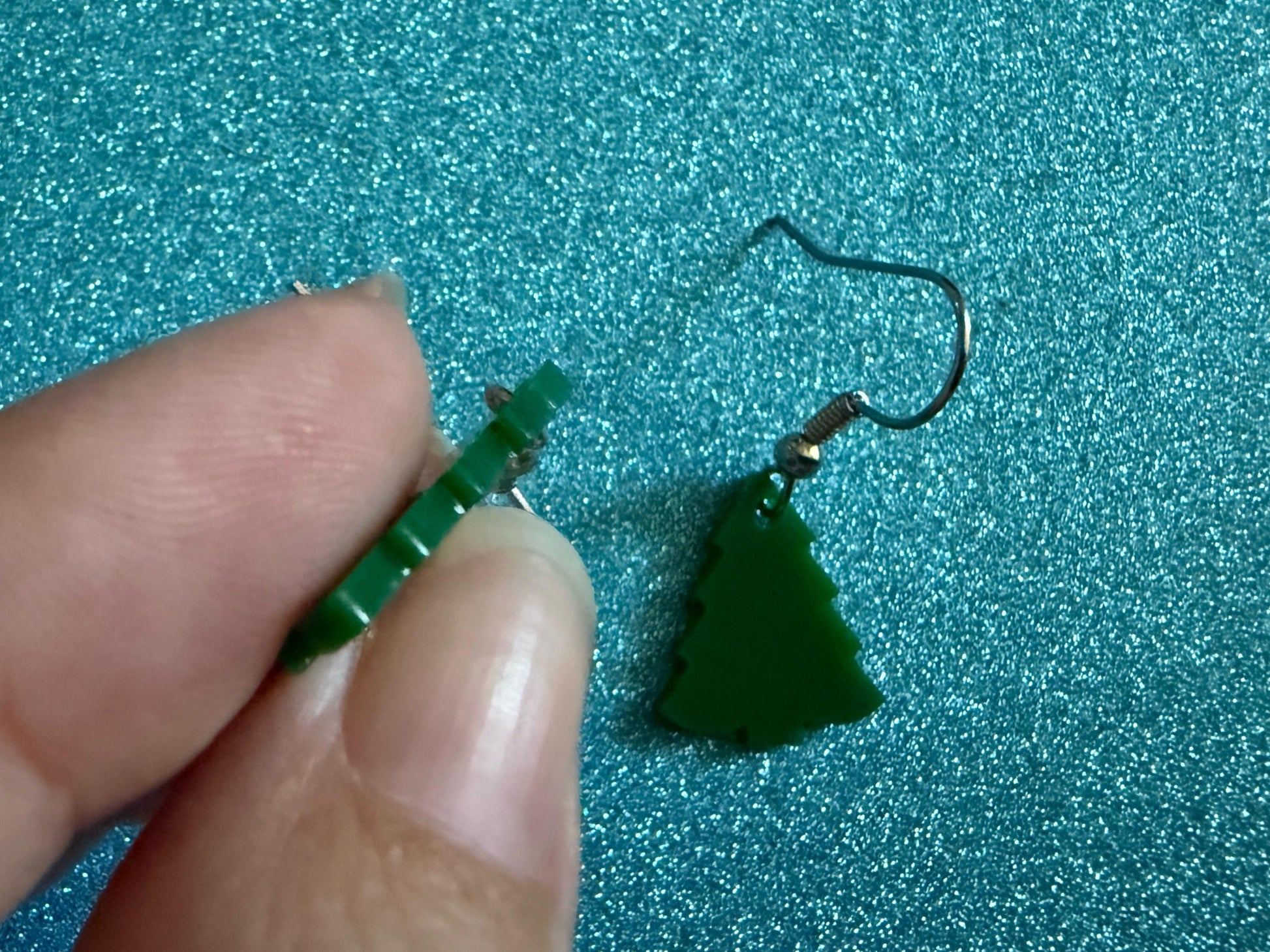 Mini Christmas Tree Earrings: Laser Cut Acrylic X-mas Trees, Evergreens, Green Earrings, Xmas, Winter, Holidays, Best Gifts for Her/Him/Them