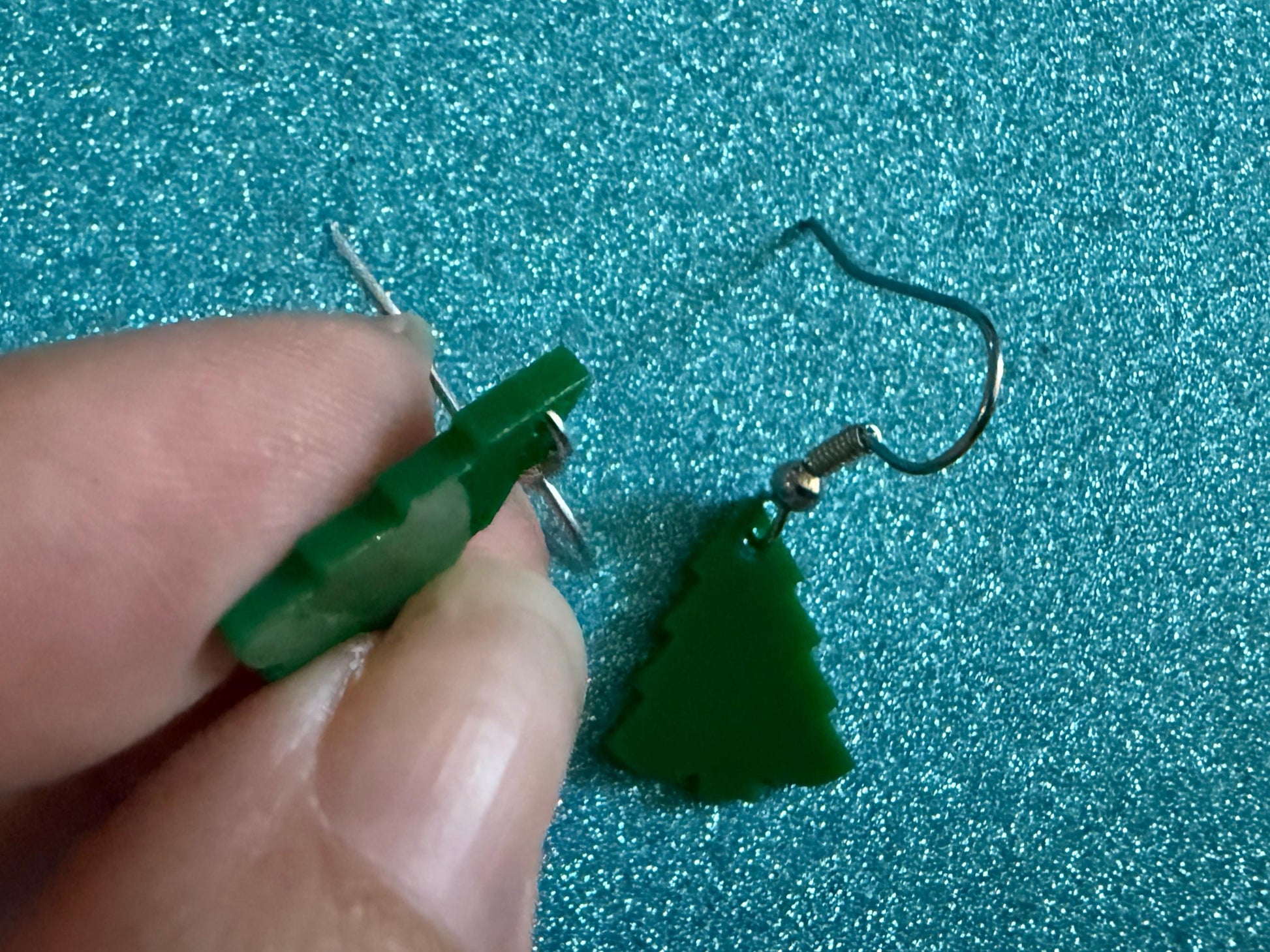 Mini Christmas Tree Earrings: Laser Cut Acrylic X-mas Trees, Evergreens, Green Earrings, Xmas, Winter, Holidays, Best Gifts for Her/Him/Them