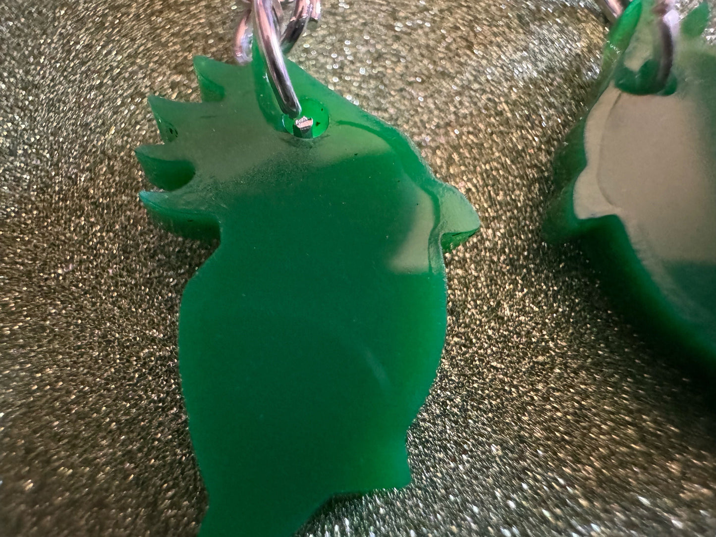 Mini Cockatoo Earrings: Laser Cut Acrylic Parrots, Cockatoos, Birds, Feathers, Parrot, Zoo, Green Earrings, Best Gifts for Her/Him/Them