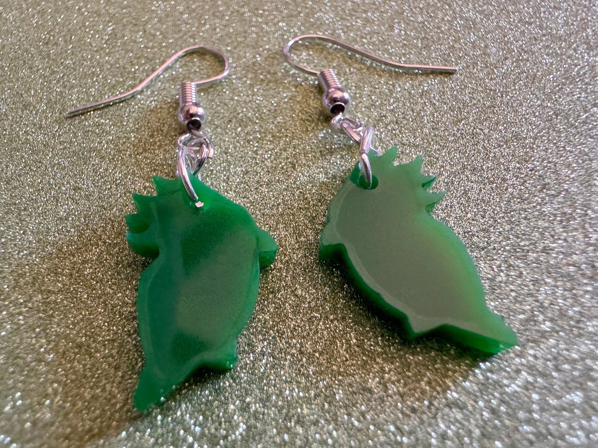 Mini Cockatoo Earrings: Laser Cut Acrylic Parrots, Cockatoos, Birds, Feathers, Parrot, Zoo, Green Earrings, Best Gifts for Her/Him/Them