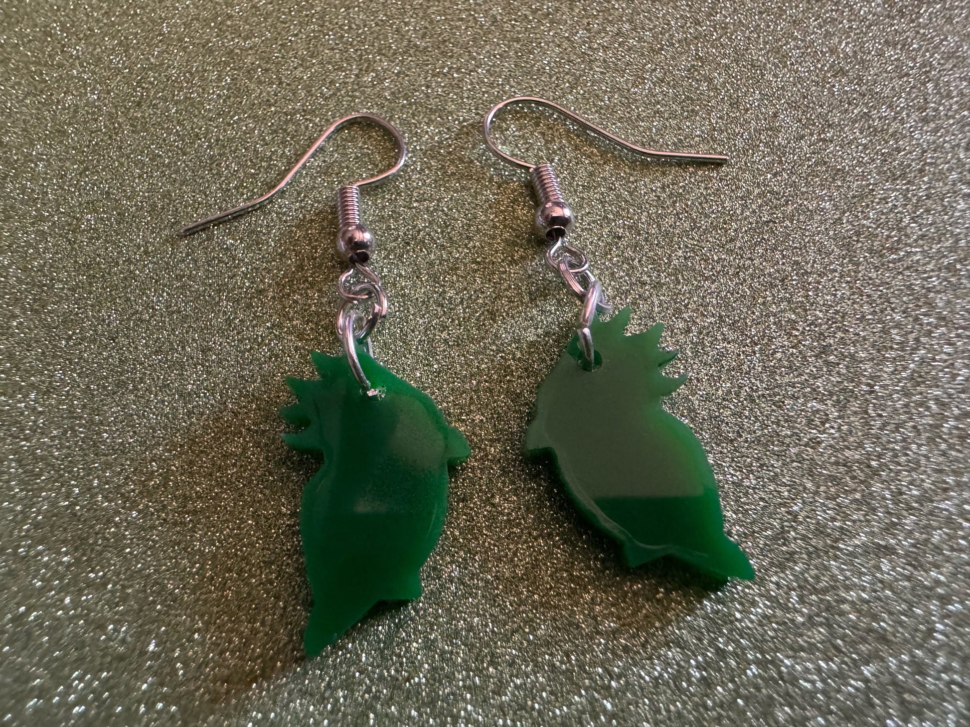 Mini Cockatoo Earrings: Laser Cut Acrylic Parrots, Cockatoos, Birds, Feathers, Parrot, Zoo, Green Earrings, Best Gifts for Her/Him/Them
