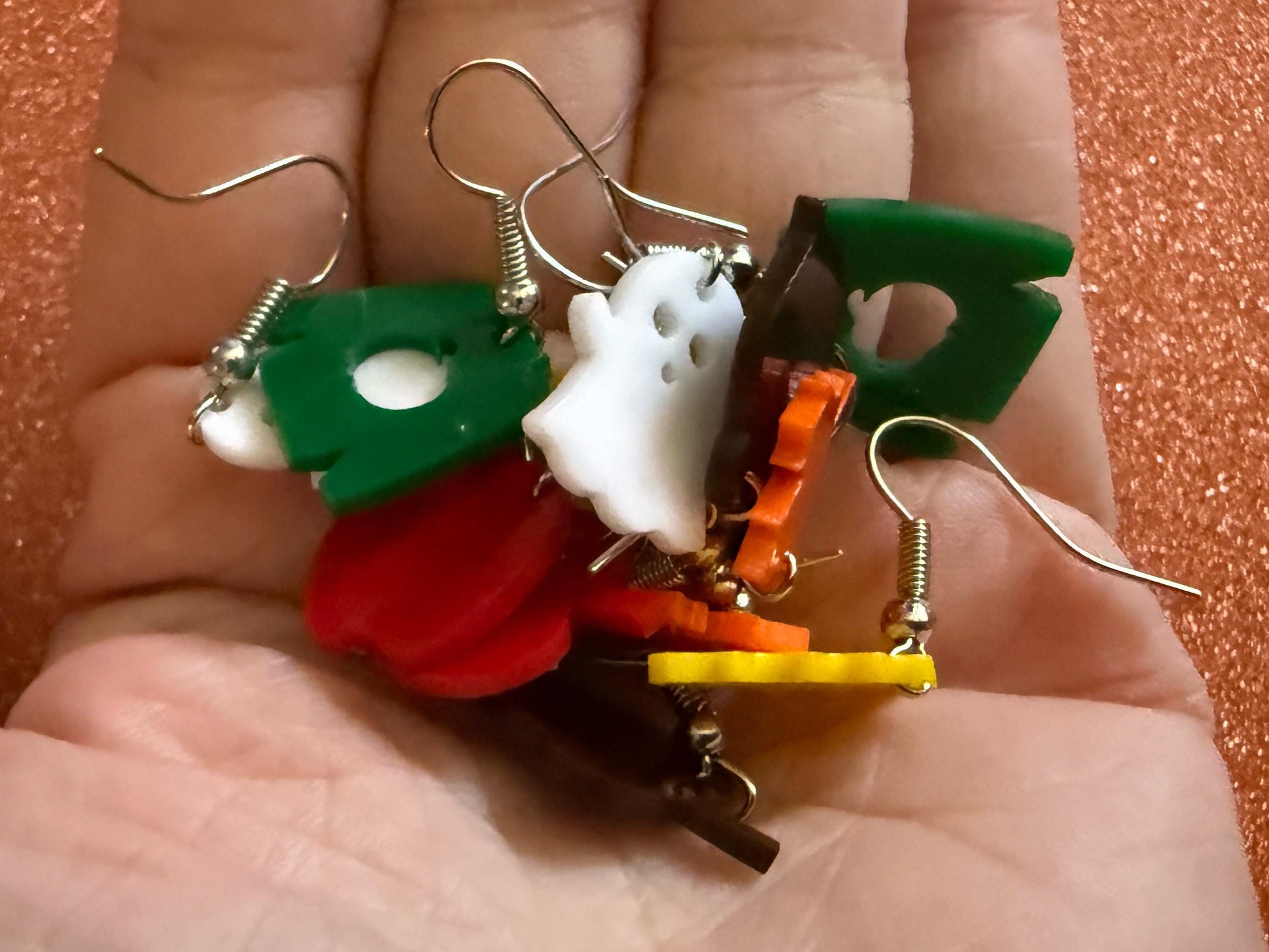 Mini Fall Earring Set: Laser Cut Acrylic Maple Leaf, Ghost, Fall Foliage, Ugly Sweater, Acorn, Apple, Halloween, Best Gifts for Her/Him/Them