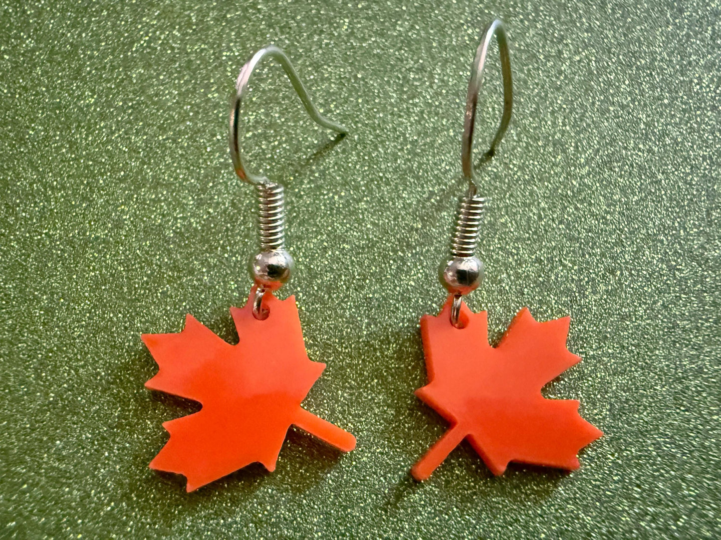 Mini Fall Leaf Earrings: Laser Cut Acrylic Leaves, Autumn Colors, Maple Leaf, Halloween, Fall Foliage, Seasons, Best Gifts for Her/Him/Them