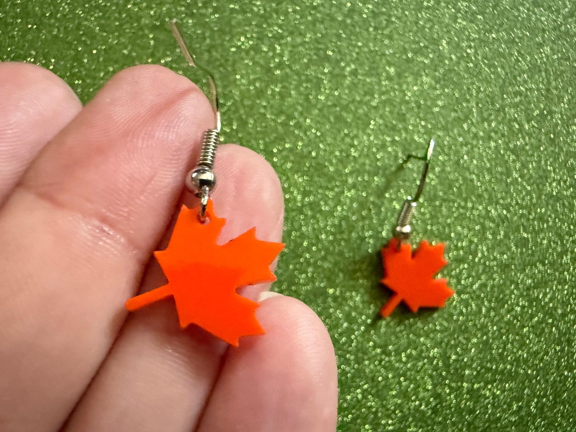 Mini Fall Leaf Earrings: Laser Cut Acrylic Leaves, Autumn Colors, Maple Leaf, Halloween, Fall Foliage, Seasons, Best Gifts for Her/Him/Them