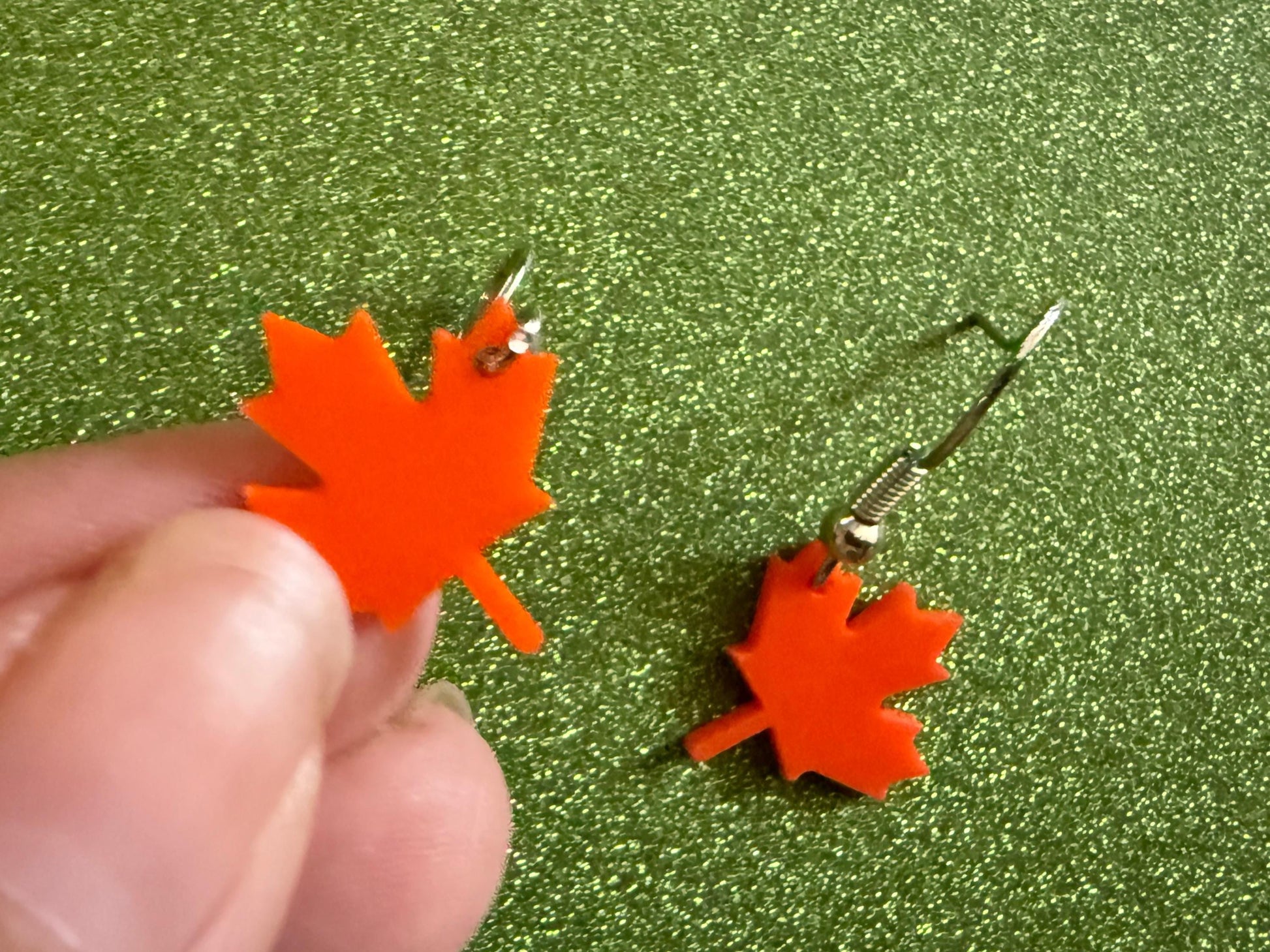Mini Fall Leaf Earrings: Laser Cut Acrylic Leaves, Autumn Colors, Maple Leaf, Halloween, Fall Foliage, Seasons, Best Gifts for Her/Him/Them