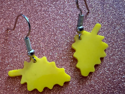 Mini Fall Leaf Earrings: Laser Cut Acrylic Leaves, Autumn Colors, Yellow Leaves, Halloween, Fall Foliage, Best Gifts for Her/Him/Them