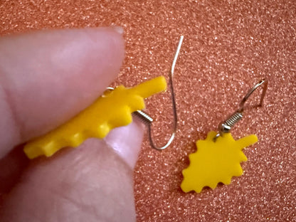 Mini Fall Leaf Earrings: Laser Cut Acrylic Leaves, Autumn Colors, Yellow Leaves, Halloween, Fall Foliage, Best Gifts for Her/Him/Them