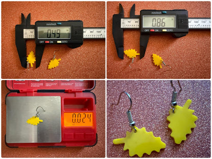 Mini Fall Leaf Earrings: Laser Cut Acrylic Leaves, Autumn Colors, Yellow Leaves, Halloween, Fall Foliage, Best Gifts for Her/Him/Them