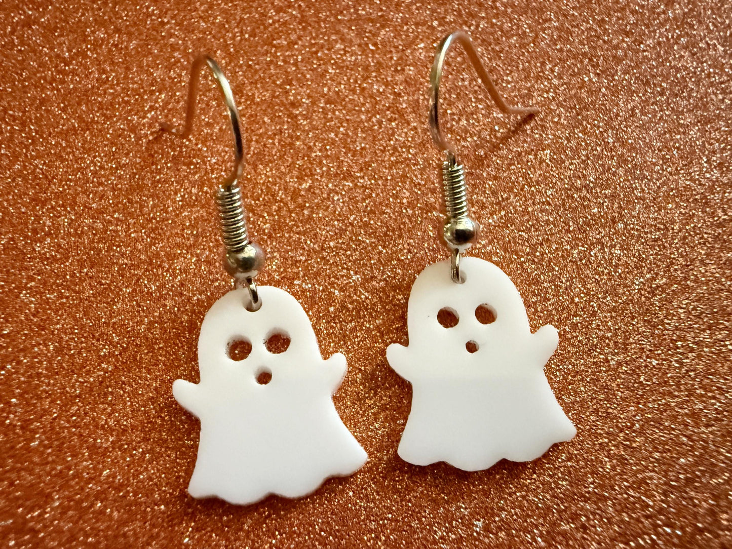 Mini Ghost Earrings: Laser Cut Acrylic Ghosts, Halloween, Haunted, Scary, Spooky, Novelty Earrings, Holiday, Best Gifts for Her/Him/Them