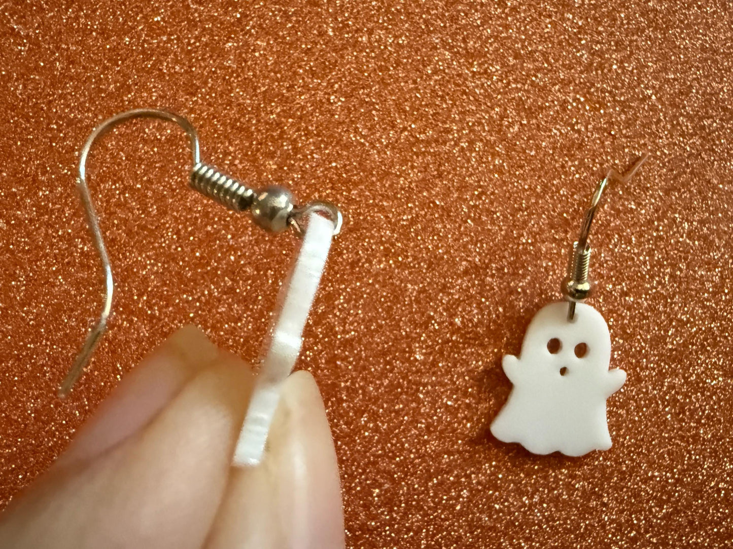 Mini Ghost Earrings: Laser Cut Acrylic Ghosts, Halloween, Haunted, Scary, Spooky, Novelty Earrings, Holiday, Best Gifts for Her/Him/Them