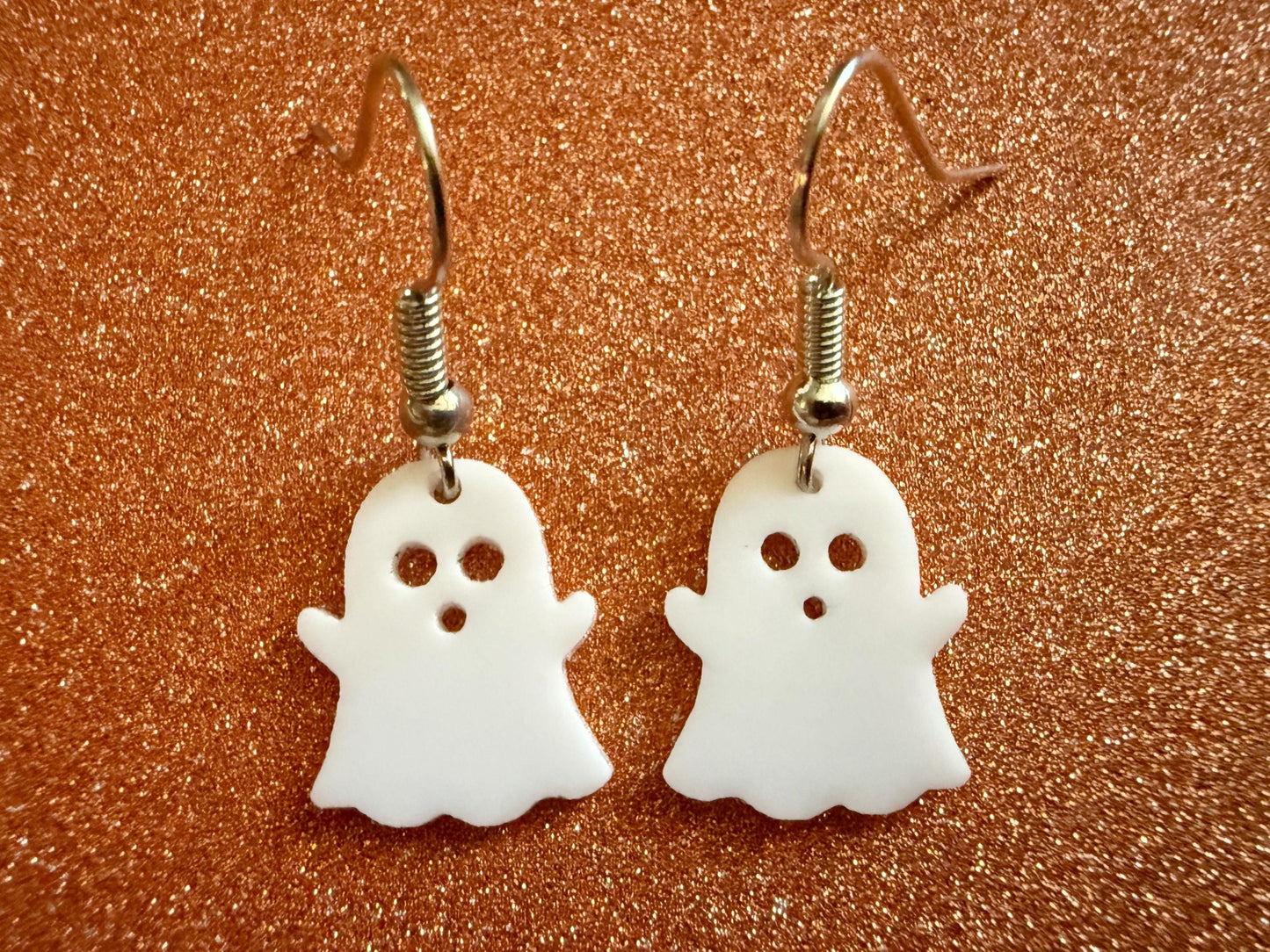 Mini Ghost Earrings: Laser Cut Acrylic Ghosts, Halloween, Haunted, Scary, Spooky, Novelty Earrings, Holiday, Best Gifts for Her/Him/Them