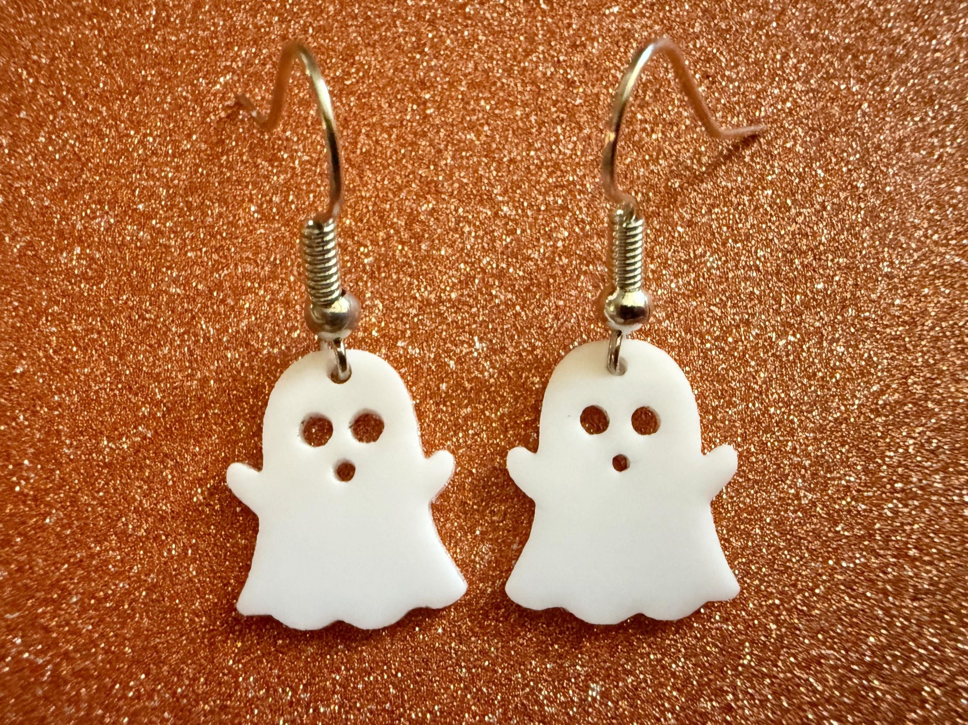 Mini Ghost Earrings: Laser Cut Acrylic Ghosts, Halloween, Haunted, Scary, Spooky, Novelty Earrings, Holiday, Best Gifts for Her/Him/Them