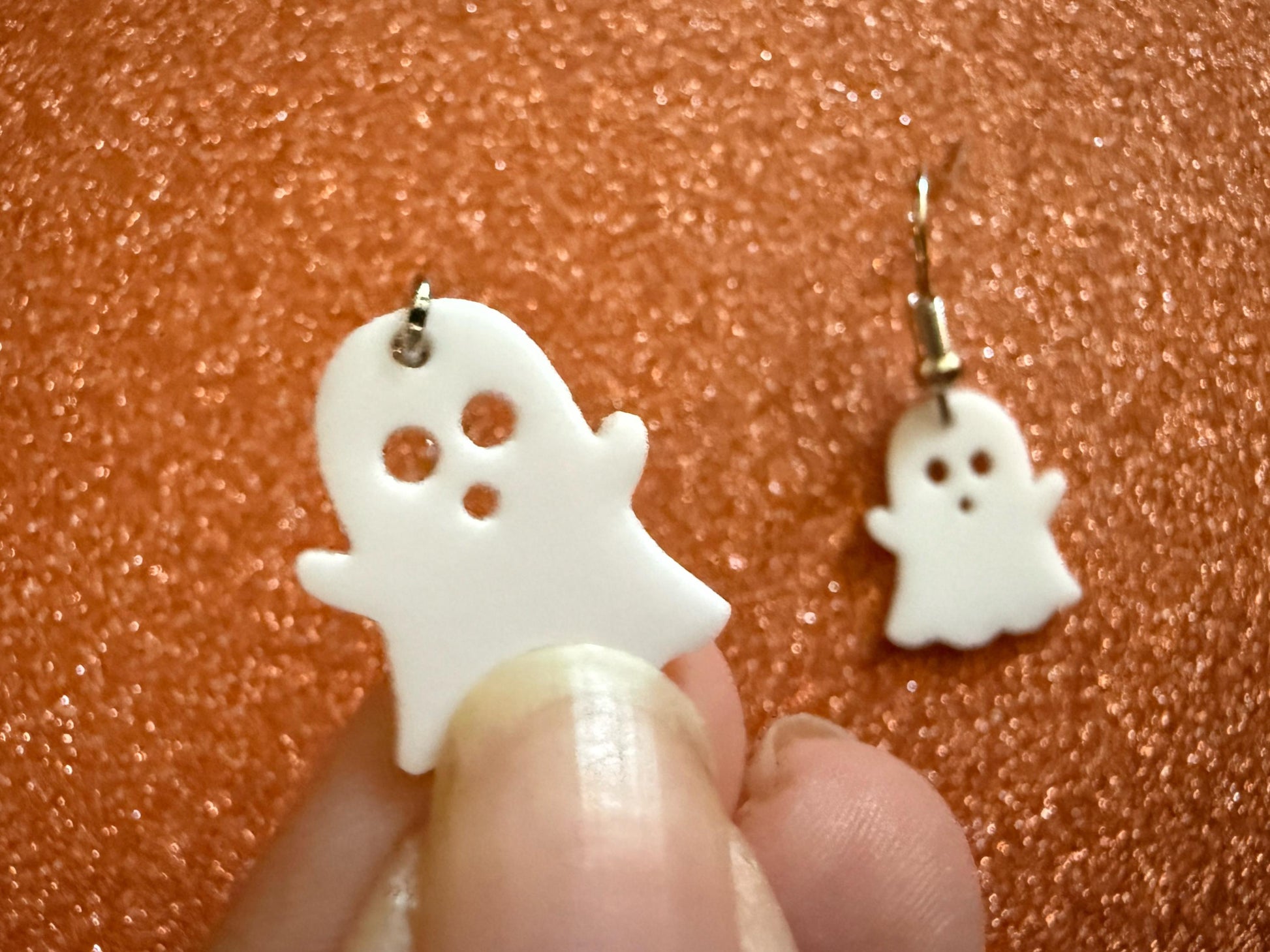 Mini Ghost Earrings: Laser Cut Acrylic Ghosts, Halloween, Haunted, Scary, Spooky, Novelty Earrings, Holiday, Best Gifts for Her/Him/Them
