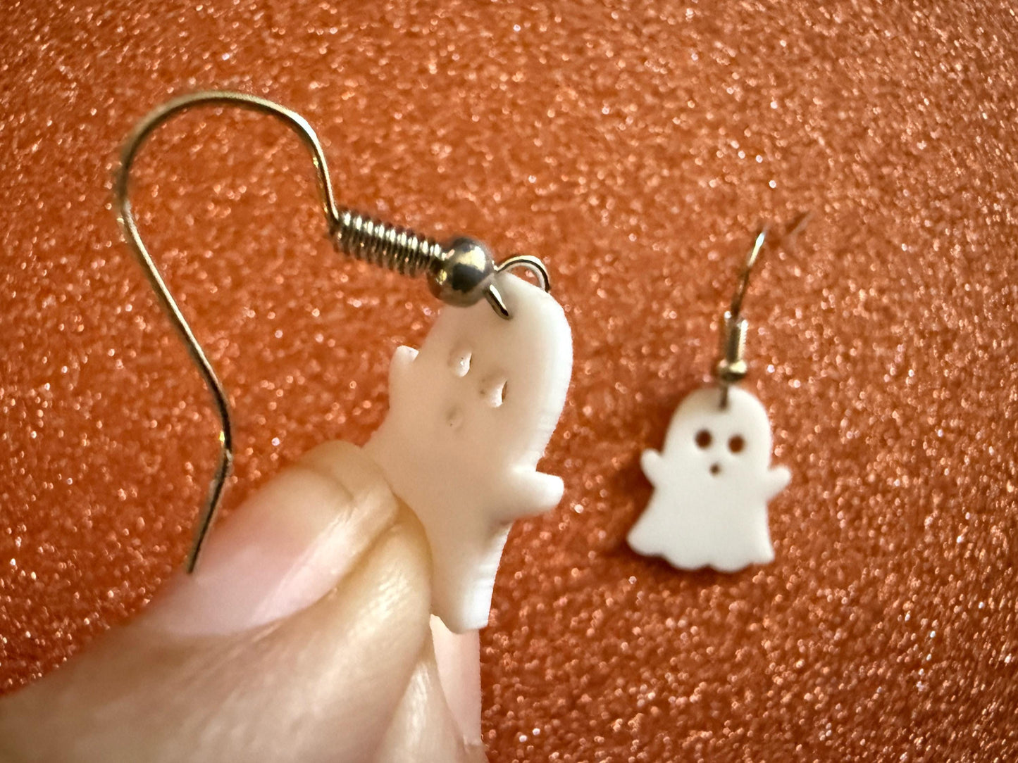 Mini Ghost Earrings: Laser Cut Acrylic Ghosts, Halloween, Haunted, Scary, Spooky, Novelty Earrings, Holiday, Best Gifts for Her/Him/Them