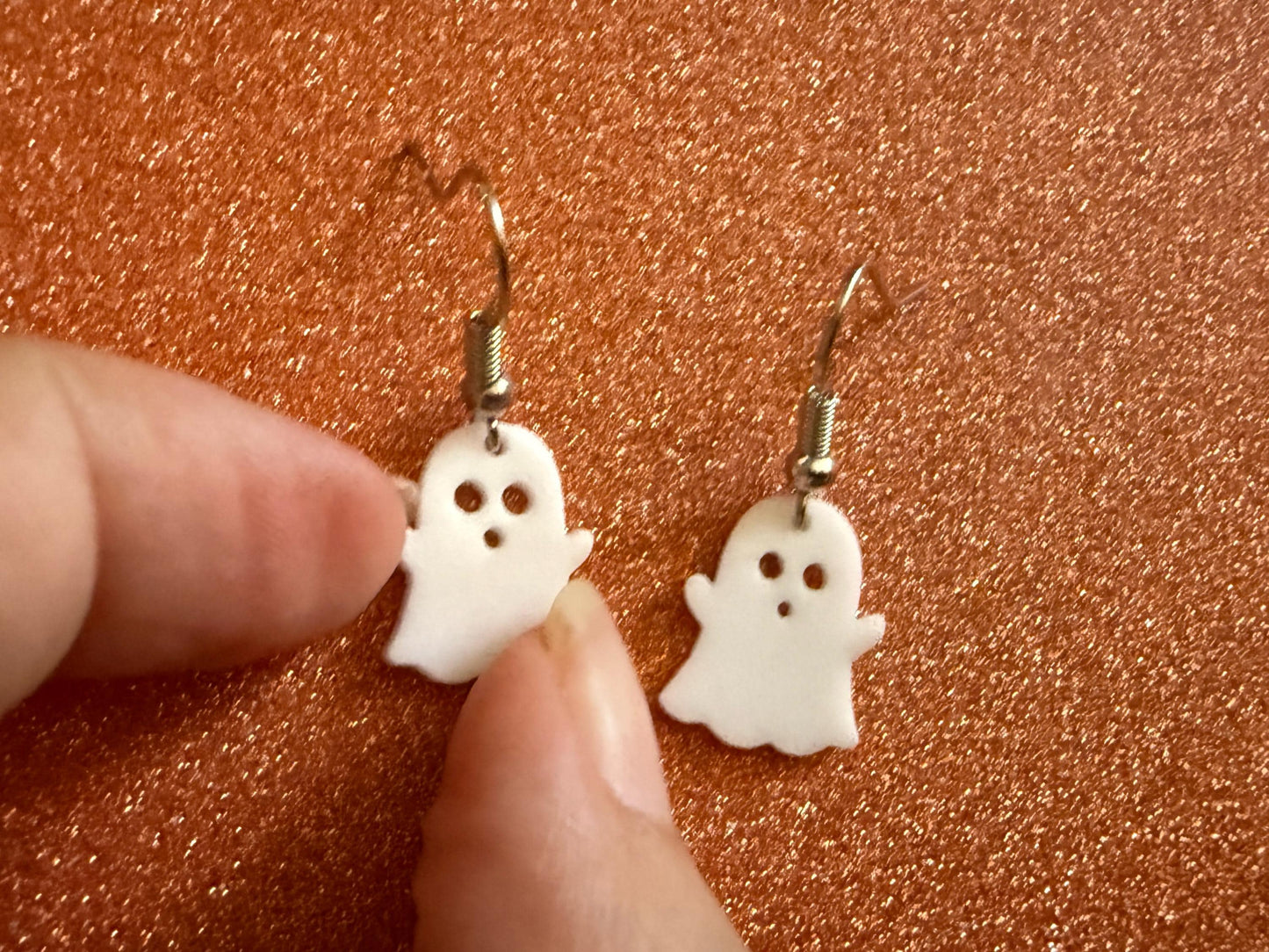 Mini Ghost Earrings: Laser Cut Acrylic Ghosts, Halloween, Haunted, Scary, Spooky, Novelty Earrings, Holiday, Best Gifts for Her/Him/Them