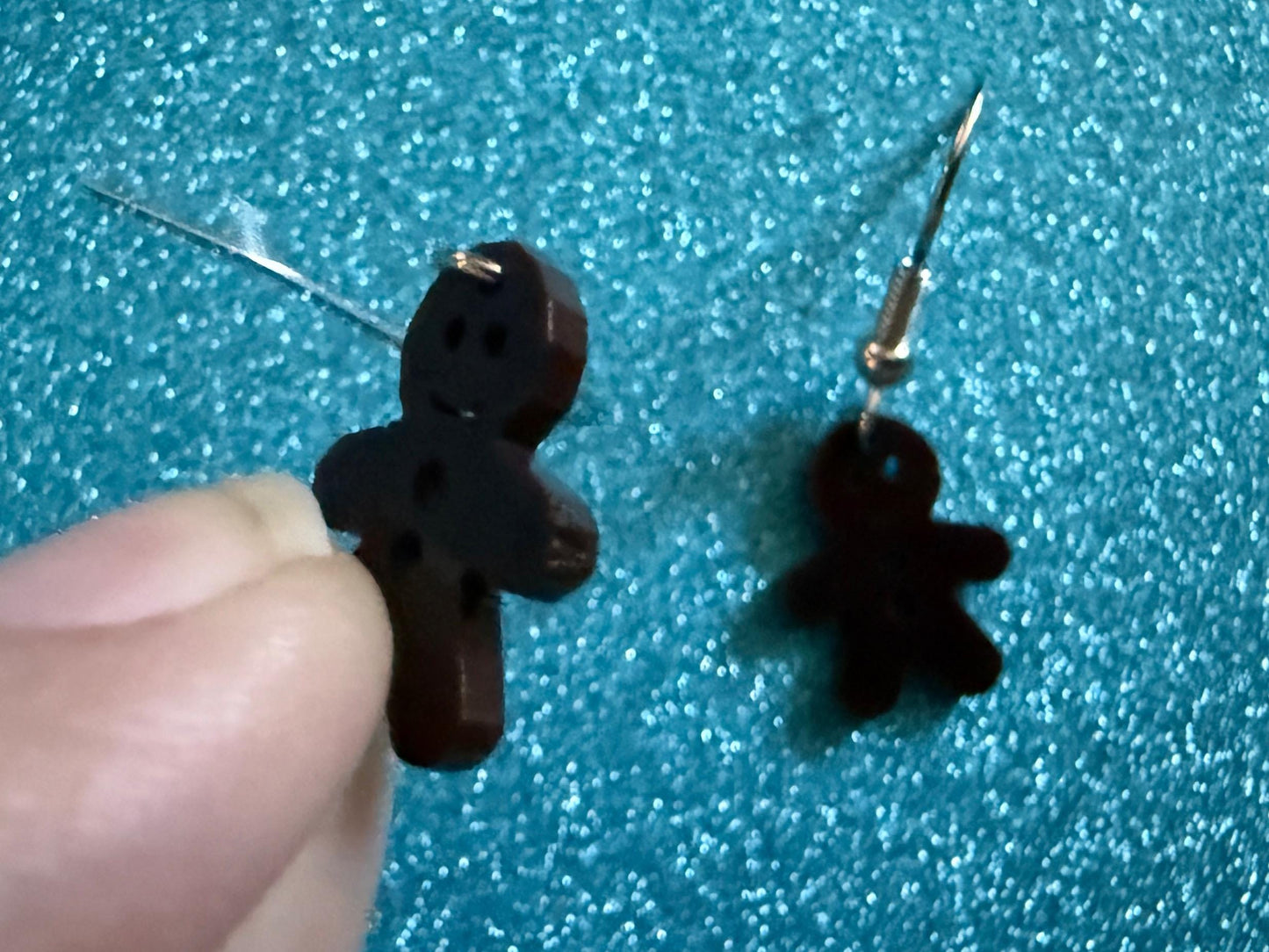 Mini Gingerbread Christmas Earrings: Laser Cut Acrylic Xmas Goodies, Gingerbread Man, Cookies, X-mas, Dessert, Best Gifts for Her/Him/Them