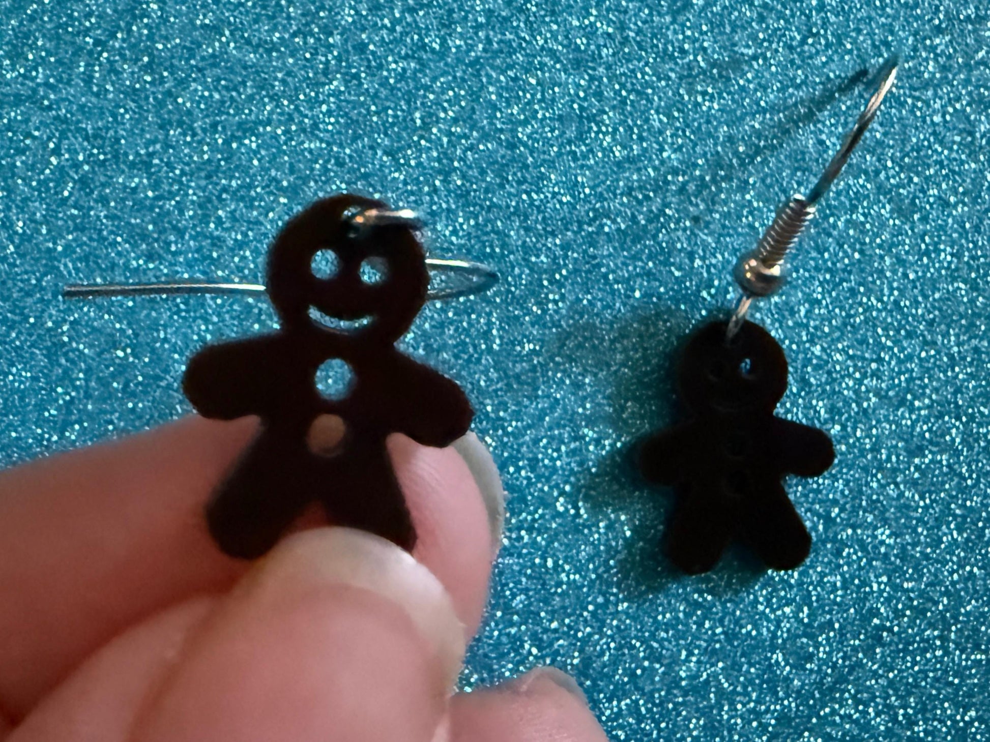 Mini Gingerbread Christmas Earrings: Laser Cut Acrylic Xmas Goodies, Gingerbread Man, Cookies, X-mas, Dessert, Best Gifts for Her/Him/Them